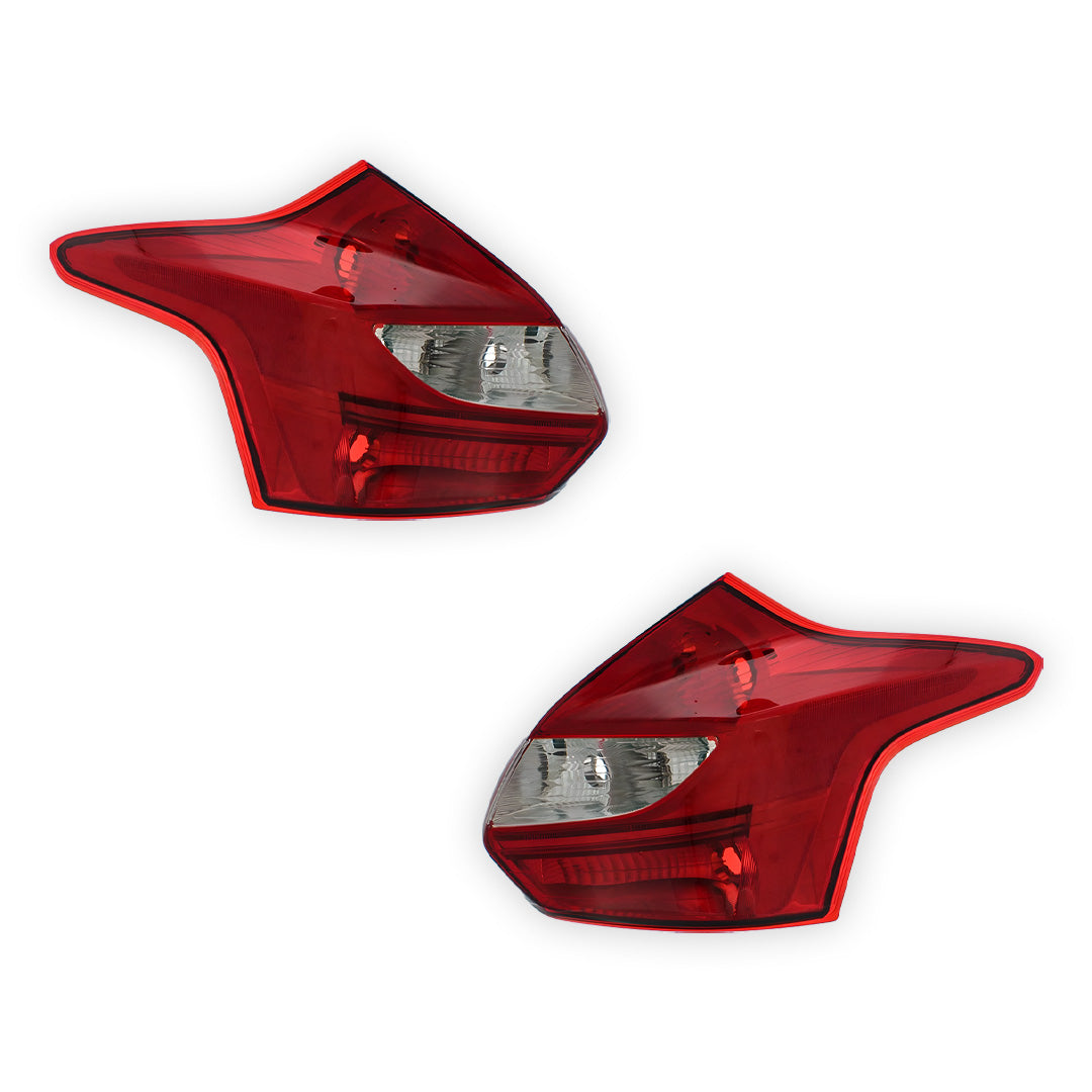 Ford Focus Mk3 Hatchback Rear LED Tail Lights 2011 - 2015 OEM-Style Aftermarket Left & Right