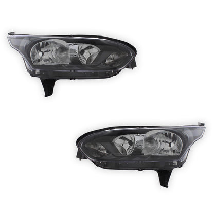 Ford Transit Connect Black Headlights 2010 - 2018 OEM-Style Aftermarket Left & Right