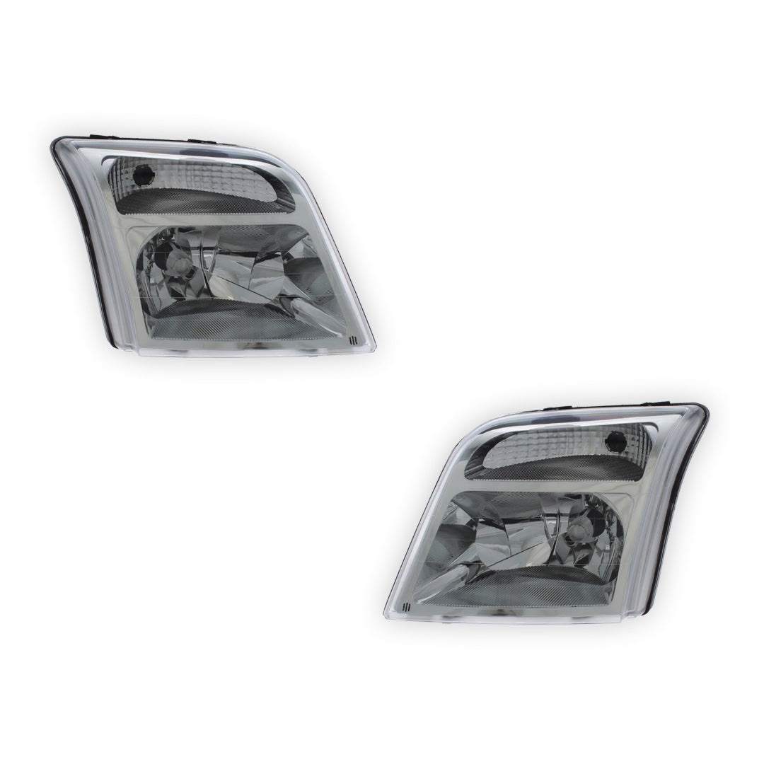Ford Transit Connect Chrome Headlights 2002 - 2013 OEM-Style Aftermarket Left & Right