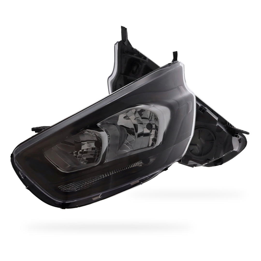 Ford Transit Custom Black Headlights 2018 - 2023 OEM-Style Aftermarket Left & Right
