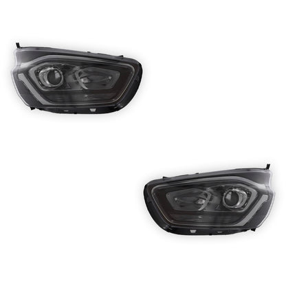 Ford Transit Custom Black Headlights 2018 - 2024 OEM-Style Aftermarket Left & Right