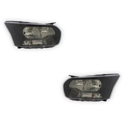 Ford Transit MK8 V363 Black Headlights 2016 - 2025 OEM-Style Aftermarket Left & Right