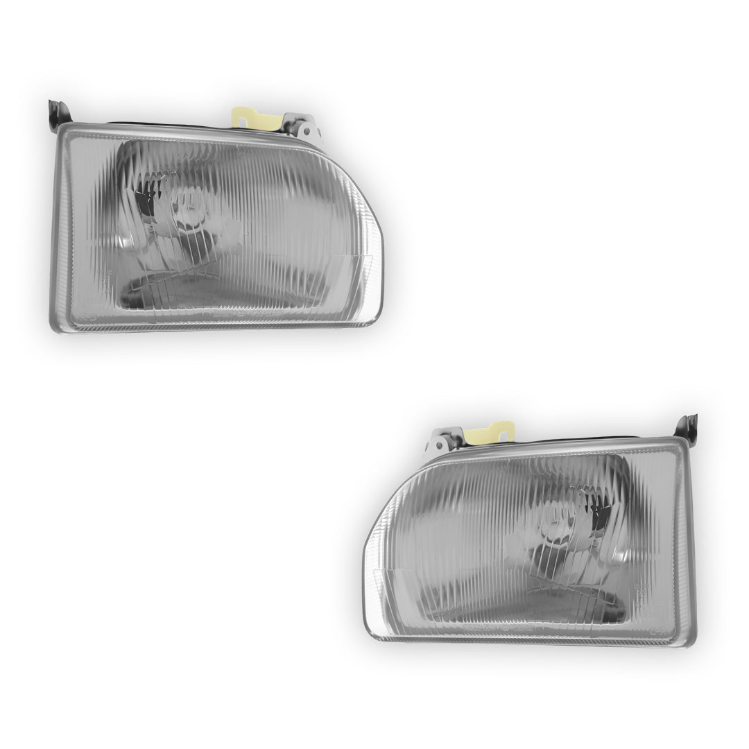 Ford Escort MK4 Black Headlights 1986 - 1990 OEM-Style Aftermarket Left & Right