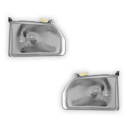 Ford Escort MK4 Black Headlights 1986 - 1990 OEM-Style Aftermarket Left & Right