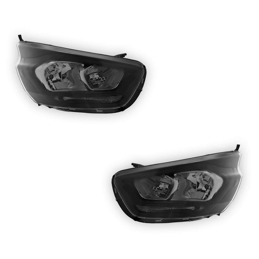 Ford Tourneo Custom Black Headlights 2018 - 2023 OEM-Style Aftermarket Left & Right