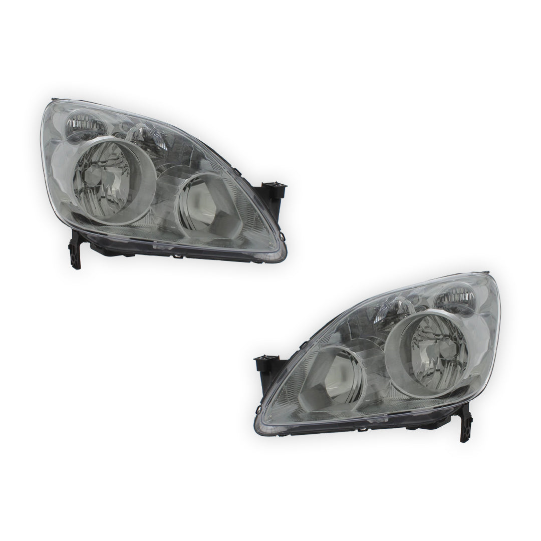 Honda CR-V MK2 Chrome Headlights 2005 - 2007 OEM-Style Aftermarket Left & Right