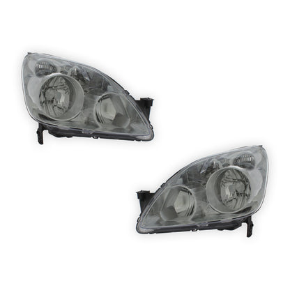Honda CR-V MK2 Chrome Headlights 2005 - 2007 OEM-Style Aftermarket Left & Right