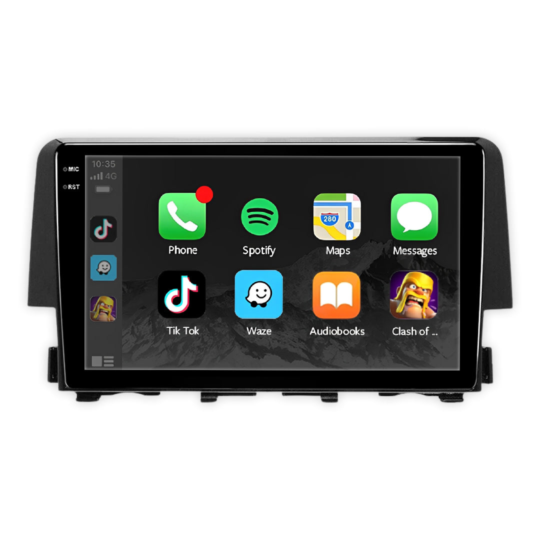 Honda Civic FC / FK (2016 - 2021) 9" Wireless Android 16 Head Unit for Apple CarPlay / Android Auto