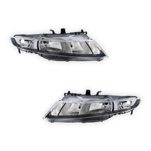 Honda Civic MK8 Black Headlights 2006 - 2012 OEM-Style Aftermarket Left & Right