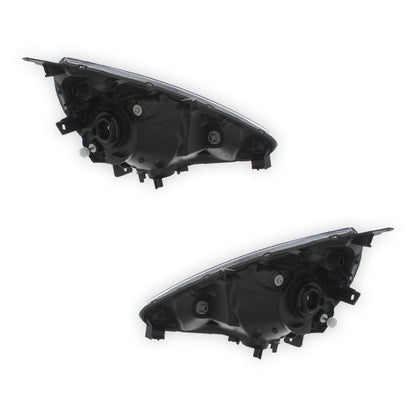 Honda Jazz MK2 GD Black Headlights 2004 - 2009 OEM-Style Aftermarket Left & Right