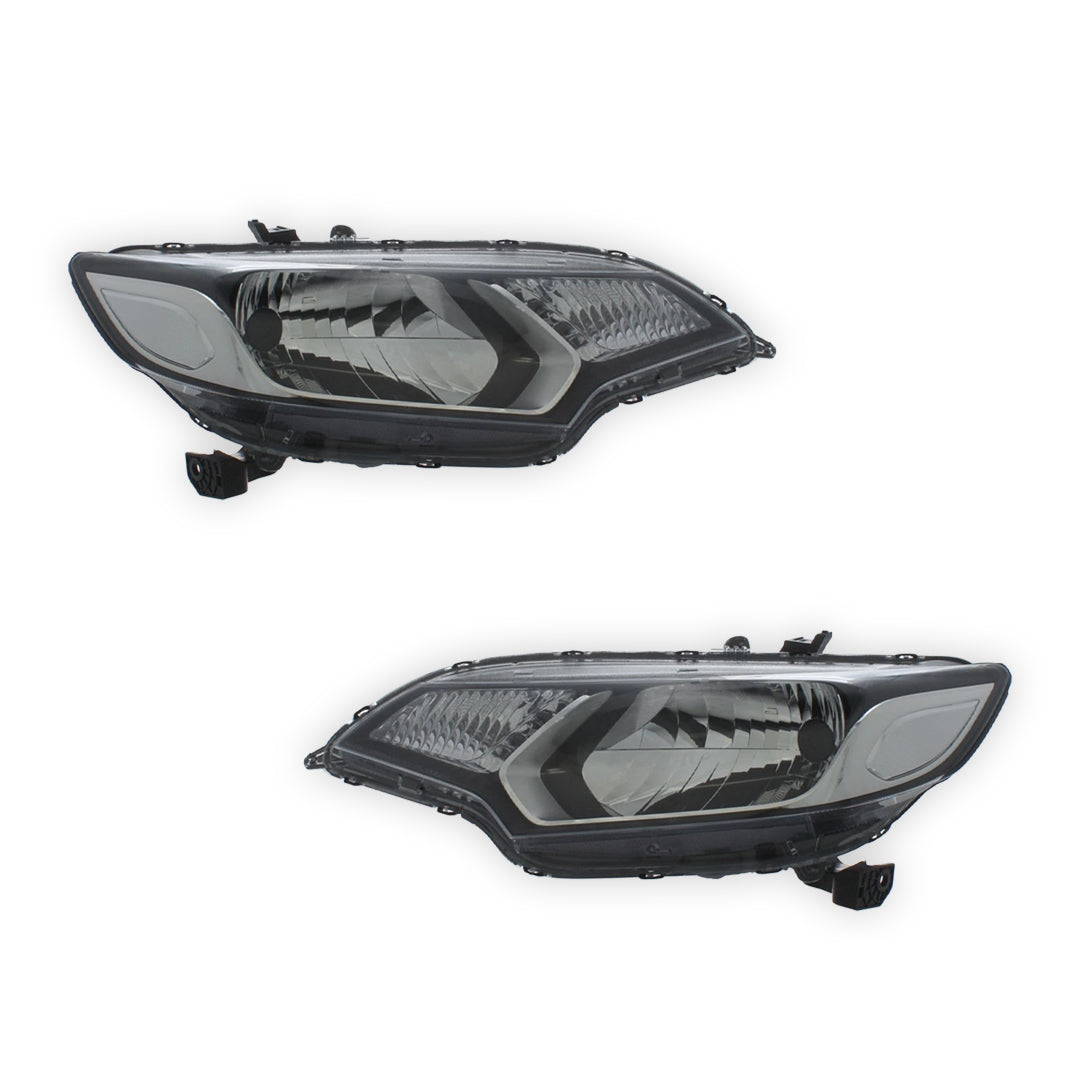Honda Jazz MK4 GK Chrome Headlights 2015 - 2018 OEM-Style Aftermarket Left & Right