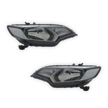 Honda Jazz MK4 GK Chrome Headlights 2015 - 2018 OEM-Style Aftermarket Left & Right