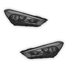 Hyundai Tucson Black Headlights 2015 - 2018 OEM-Style Aftermarket Left & Right