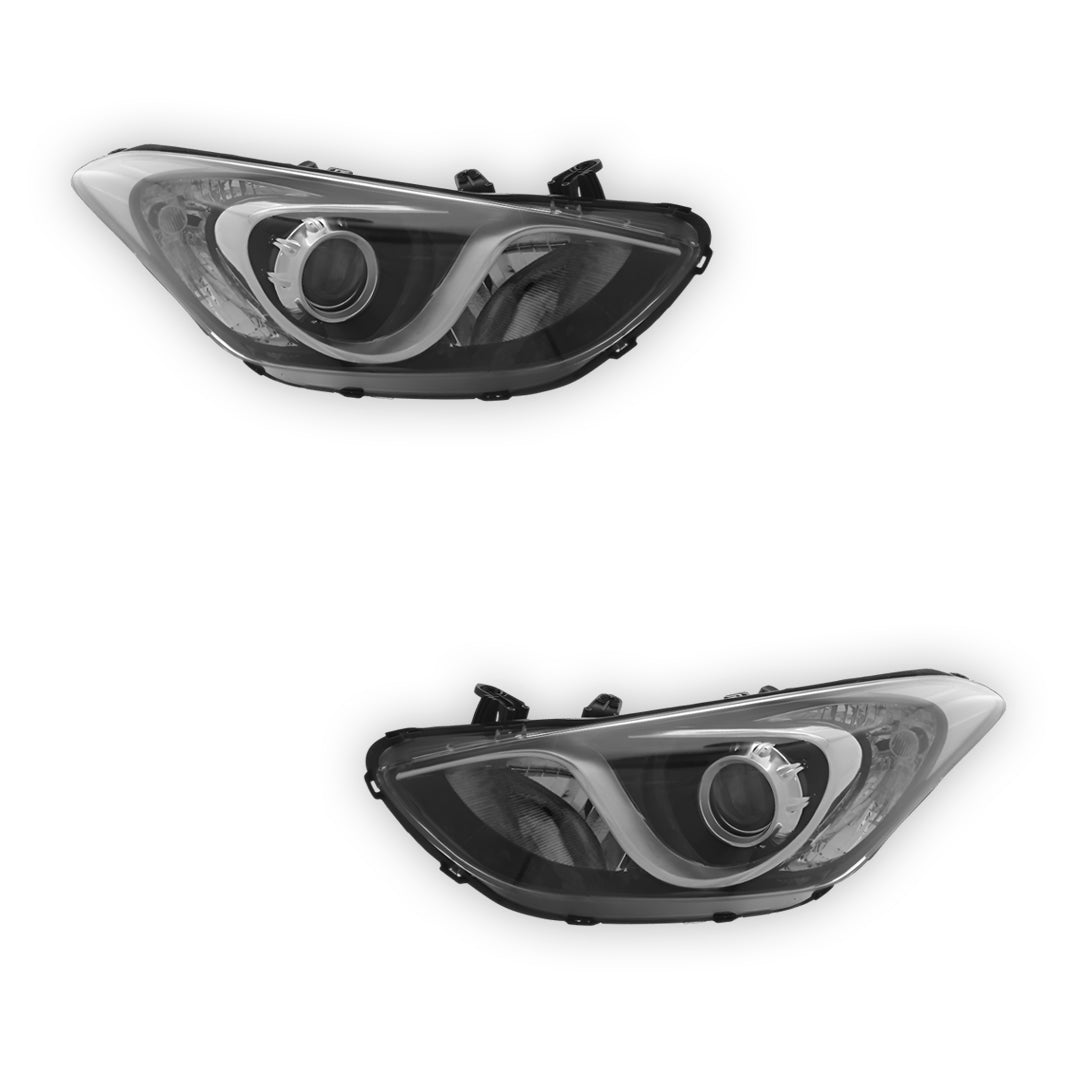 Hyundai i30 GD Black Headlights 2012 - 2017 OEM-Style Aftermarket Left & Right