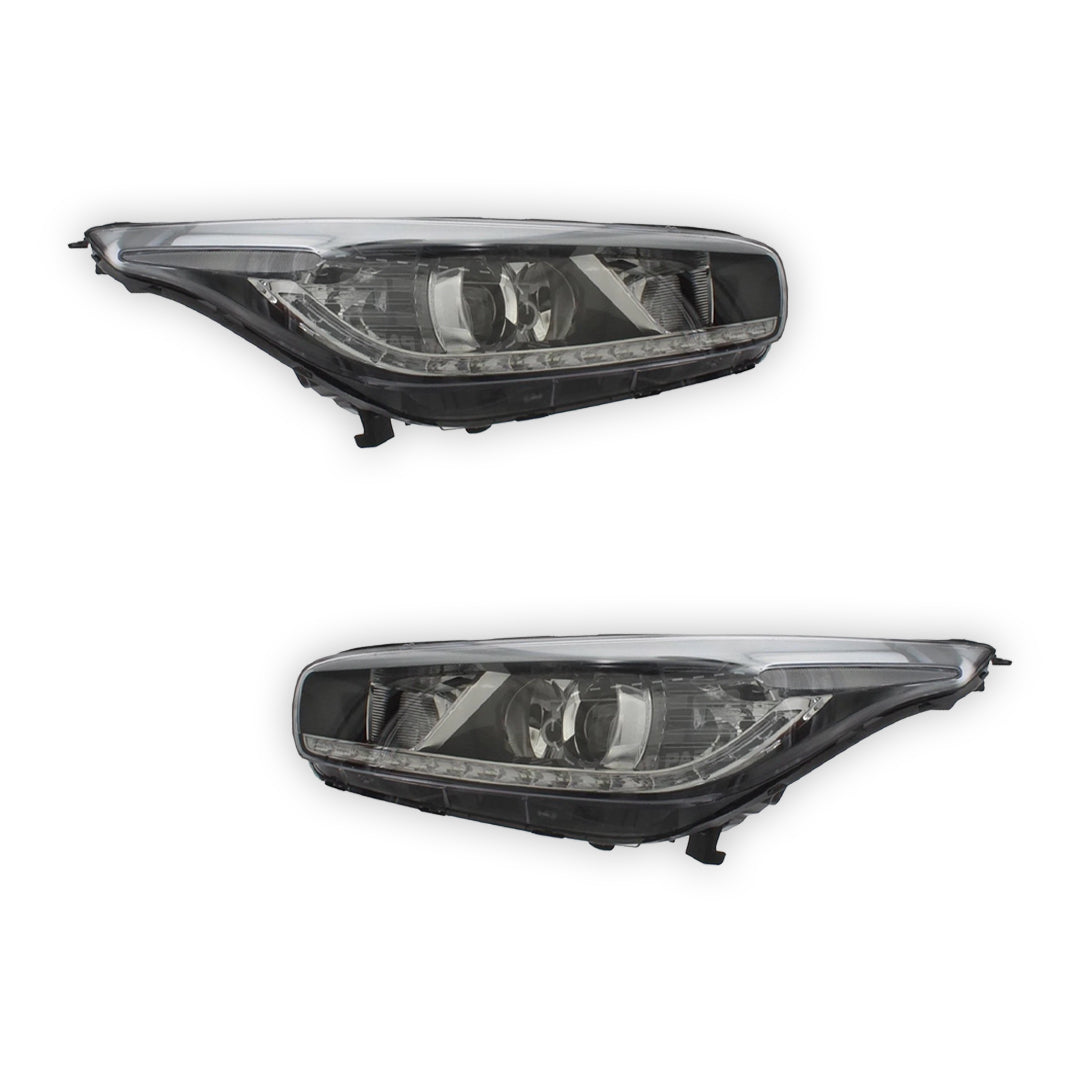 Kia Ceed JD Black Headlights 2012 OEM-Style Aftermarket Left & Right