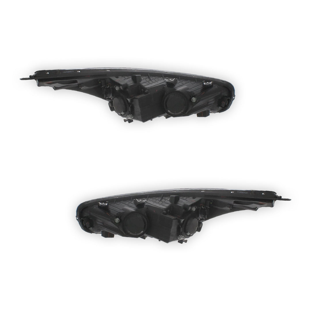 Kia Ceed JD Black Headlights 2012 OEM-Style Aftermarket Left & Right