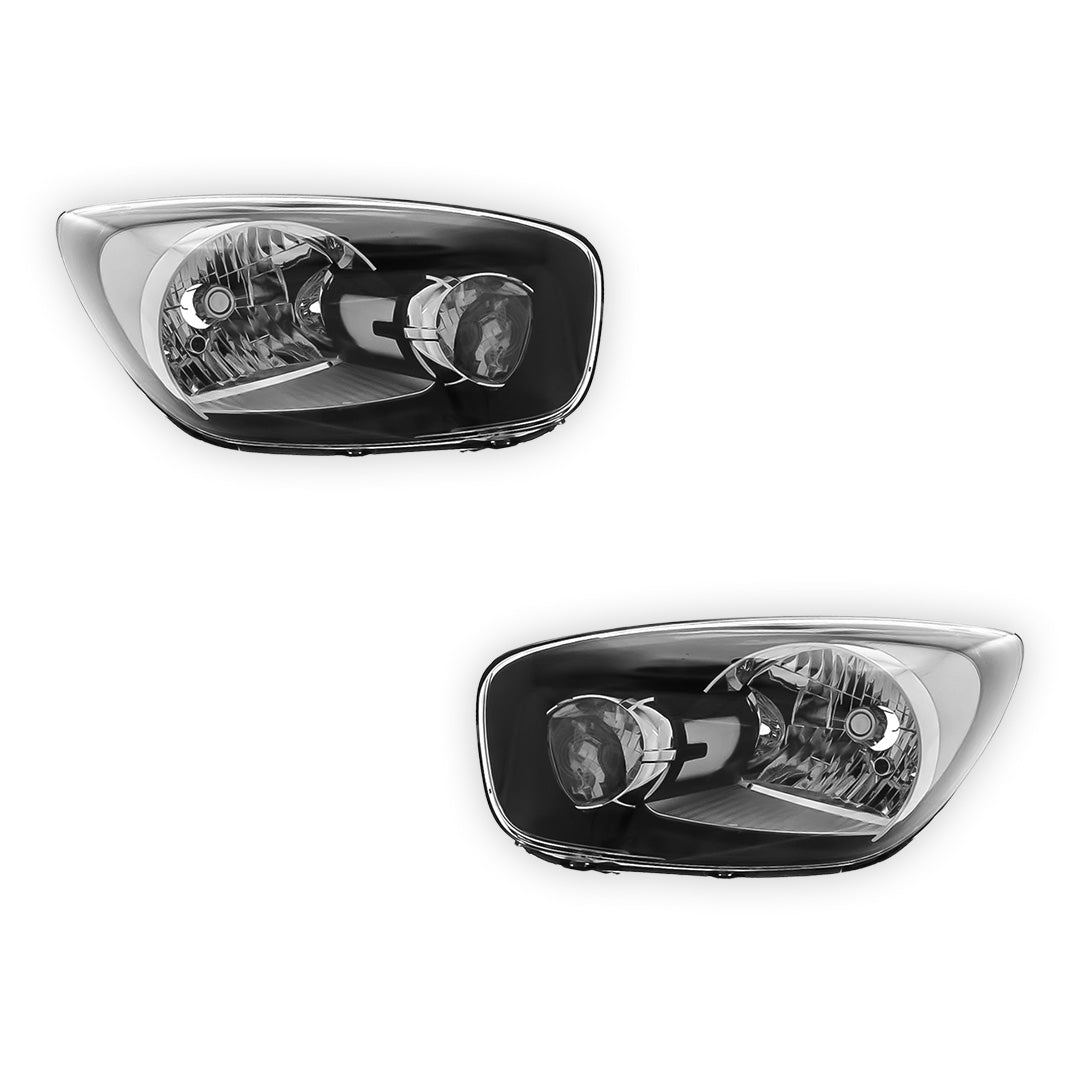 Kia Picanto TA Black Headlights 2011 - 2018 OEM-Style Aftermarket Left & Right