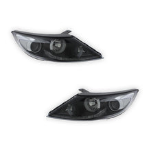 Kia Sportage Black Headlights 2010 - 2014 OEM-Style Aftermarket Left & Right