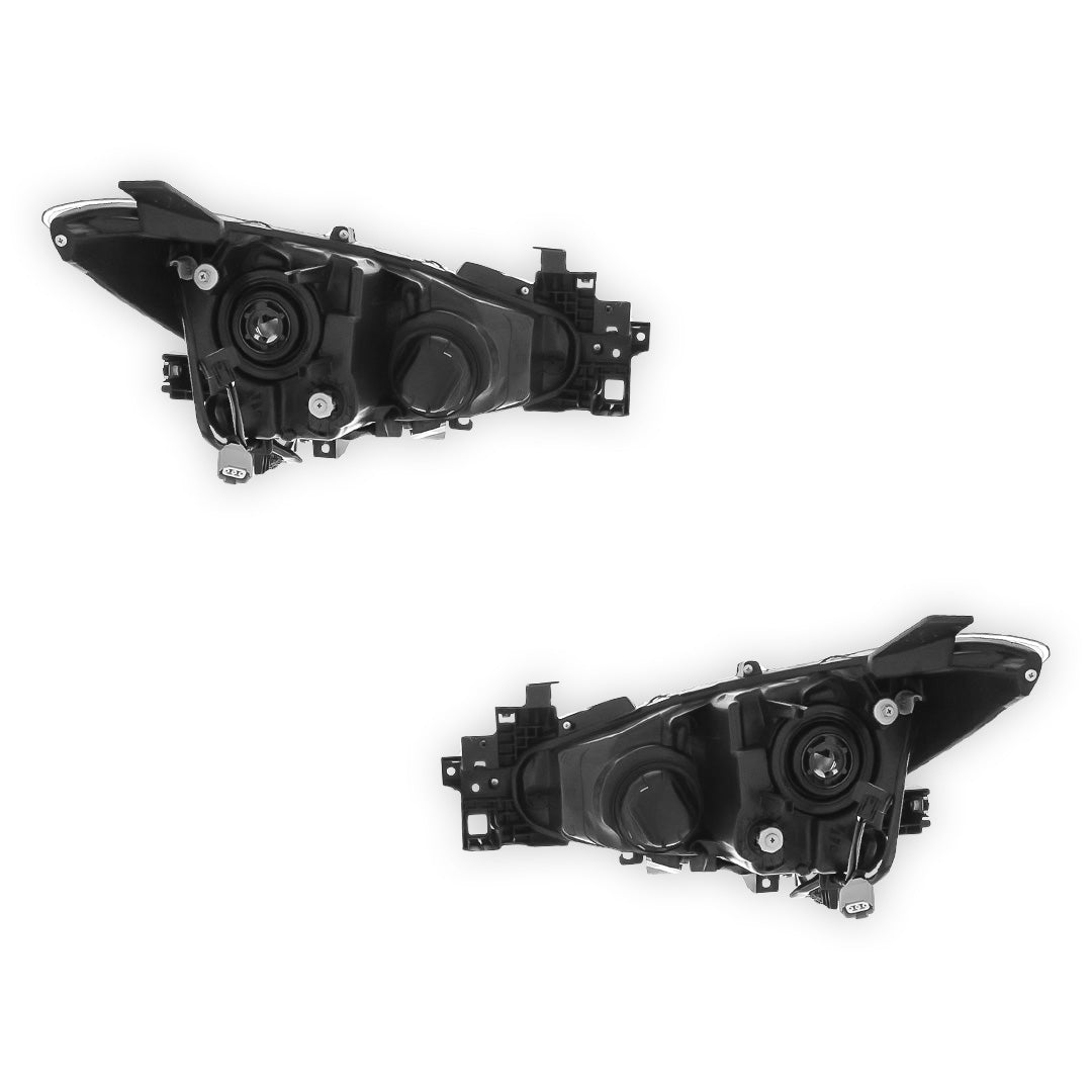 Mazda 3 BM Black Headlights 2013 - 2016 OEM-Style Aftermarket Left & Right