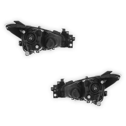 Mazda 3 BM Black Headlights 2013 - 2016 OEM-Style Aftermarket Left & Right