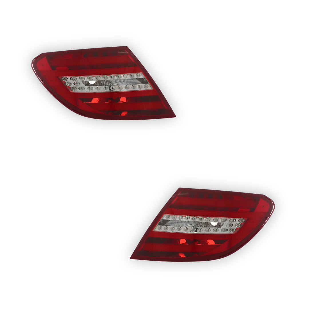 Mercedes Benz C Class Tail Lights 2011 - 2016 OEM-Style Aftermarket Left & Right