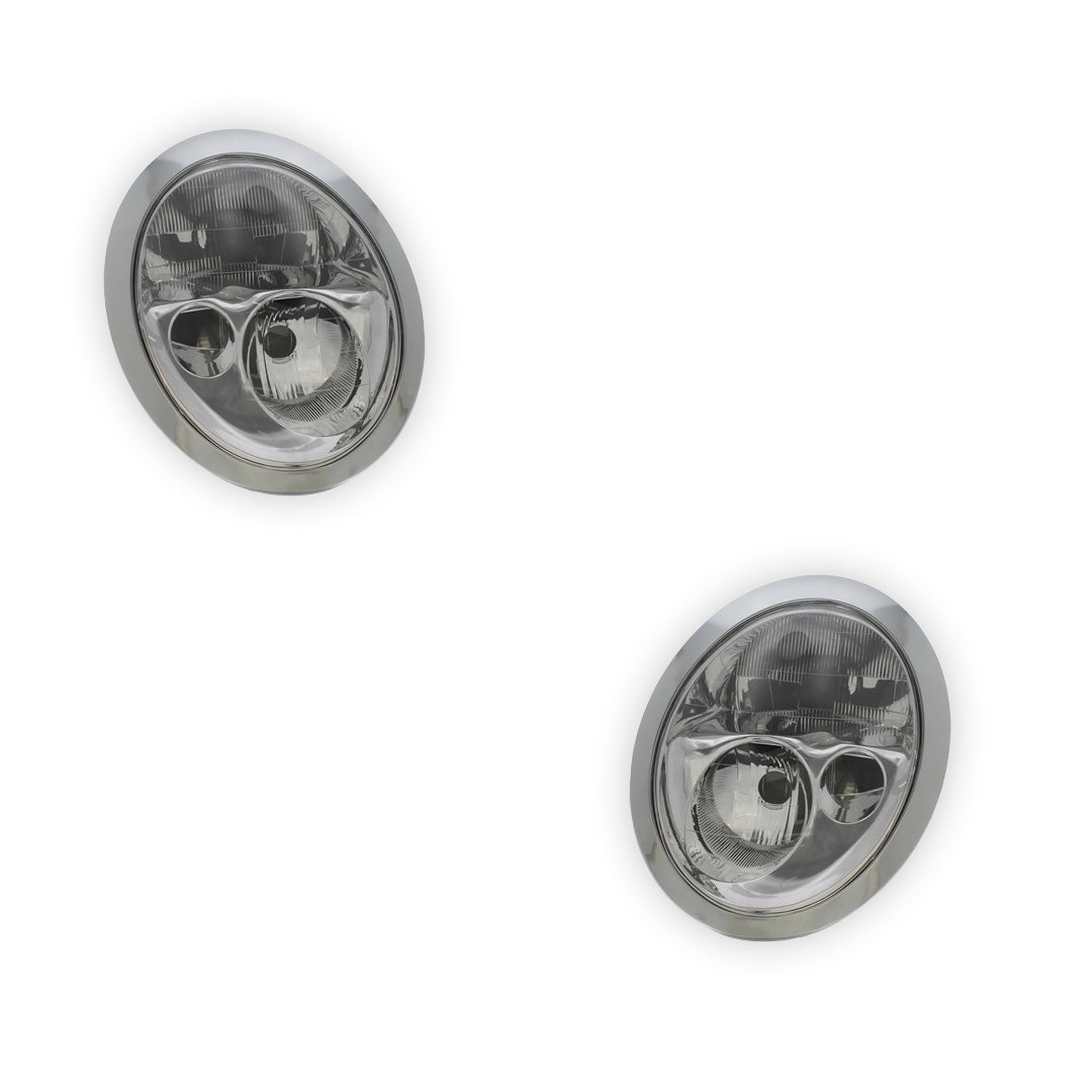 Mini Cooper R50 Chrome Headlights 2001 - 2004 OEM-Style Aftermarket Left & Right