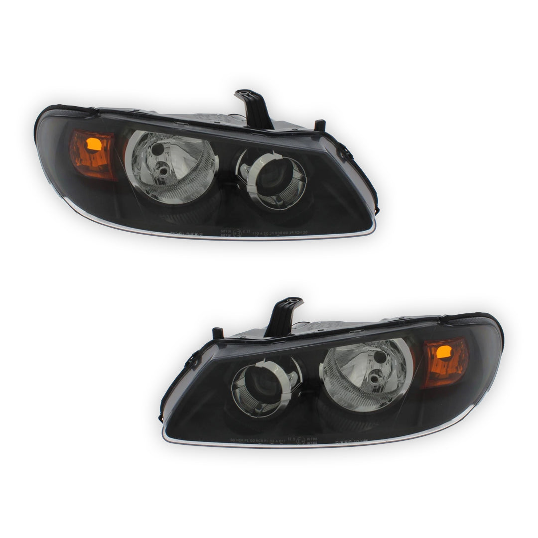 Nissan Almera N16 Black Headlights 2003 - 2006 OEM-Style Aftermarket Left & Right