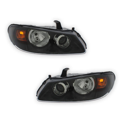 Nissan Almera N16 Black Headlights 2003 - 2006 OEM-Style Aftermarket Left & Right
