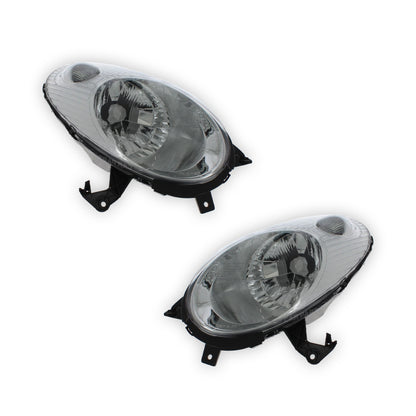 Nissan Micra K12 Chrome Headlights 2003 - 2007 OEM-Style Aftermarket Left & Right