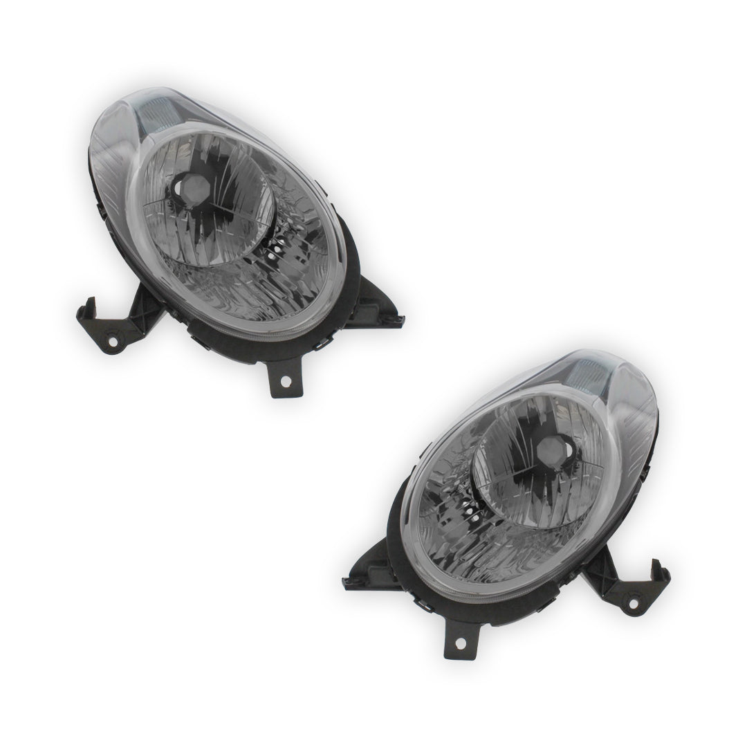 Nissan Micra K12 Chrome Headlights 2008 - 2011 OEM-Style Aftermarket Left & Right