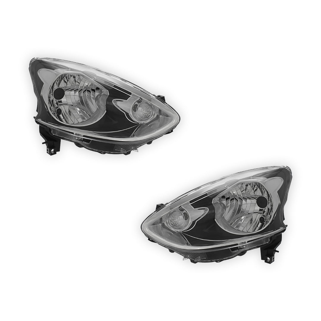 Nissan Micra K13 Chrome Headlights 2013 - 2017 OEM-Style Aftermarket Left & Right