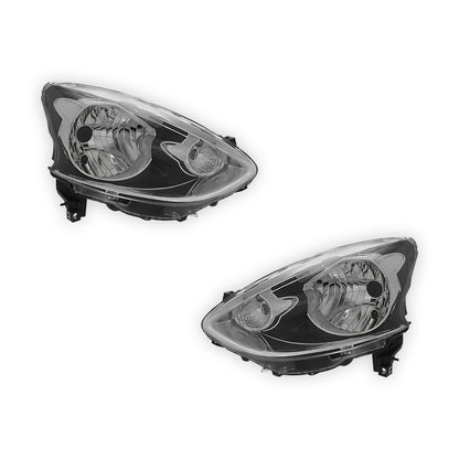 Nissan Micra K13 Chrome Headlights 2013 - 2017 OEM-Style Aftermarket Left & Right