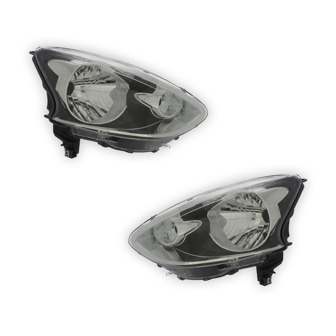 Nissan Micra K13 W02A Chrome Headlights 2013 - 2017 OEM-Style Aftermarket Left & Right