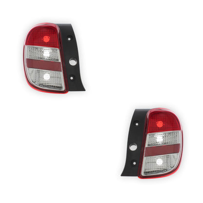 Nissan Micra K13 W02A Hatchback Rear Halogen Tail Lights 2010 - 2014 OEM-Style Aftermarket Left & Right