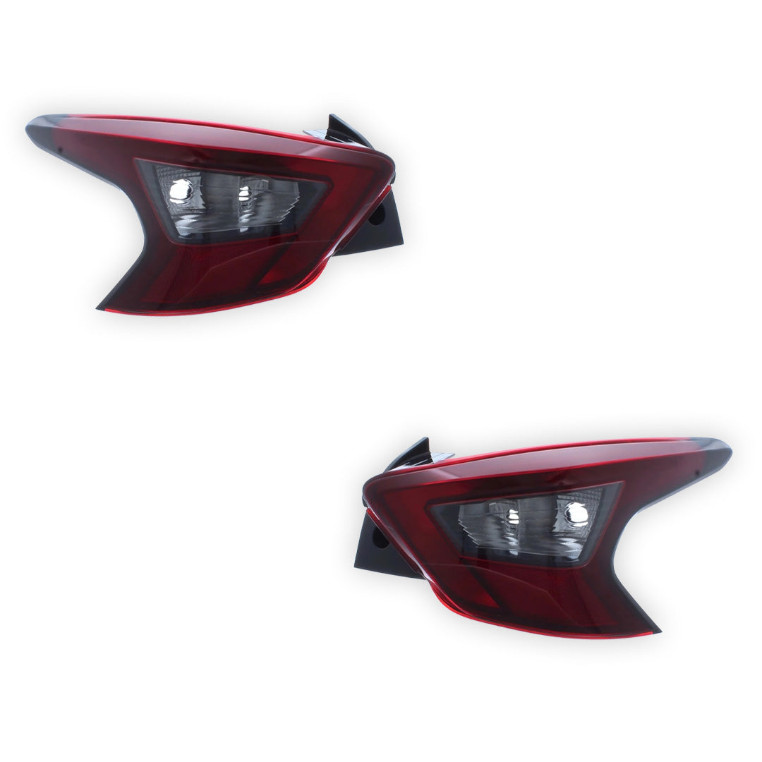 Nissan Micra K14 Hatchback Rear Halogen Tail Lights 2017 - 2024 OEM-Style Aftermarket Left & Right