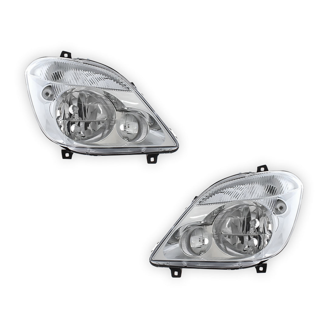 Nissan Navara D23 Black Headlights 2017 - 2022 OEM-Style Aftermarket Left & Right