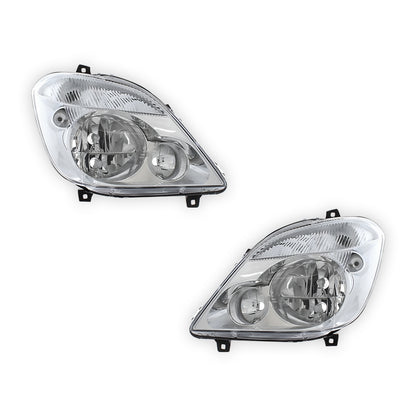 Nissan Navara D23 Black Headlights 2017 - 2022 OEM-Style Aftermarket Left & Right