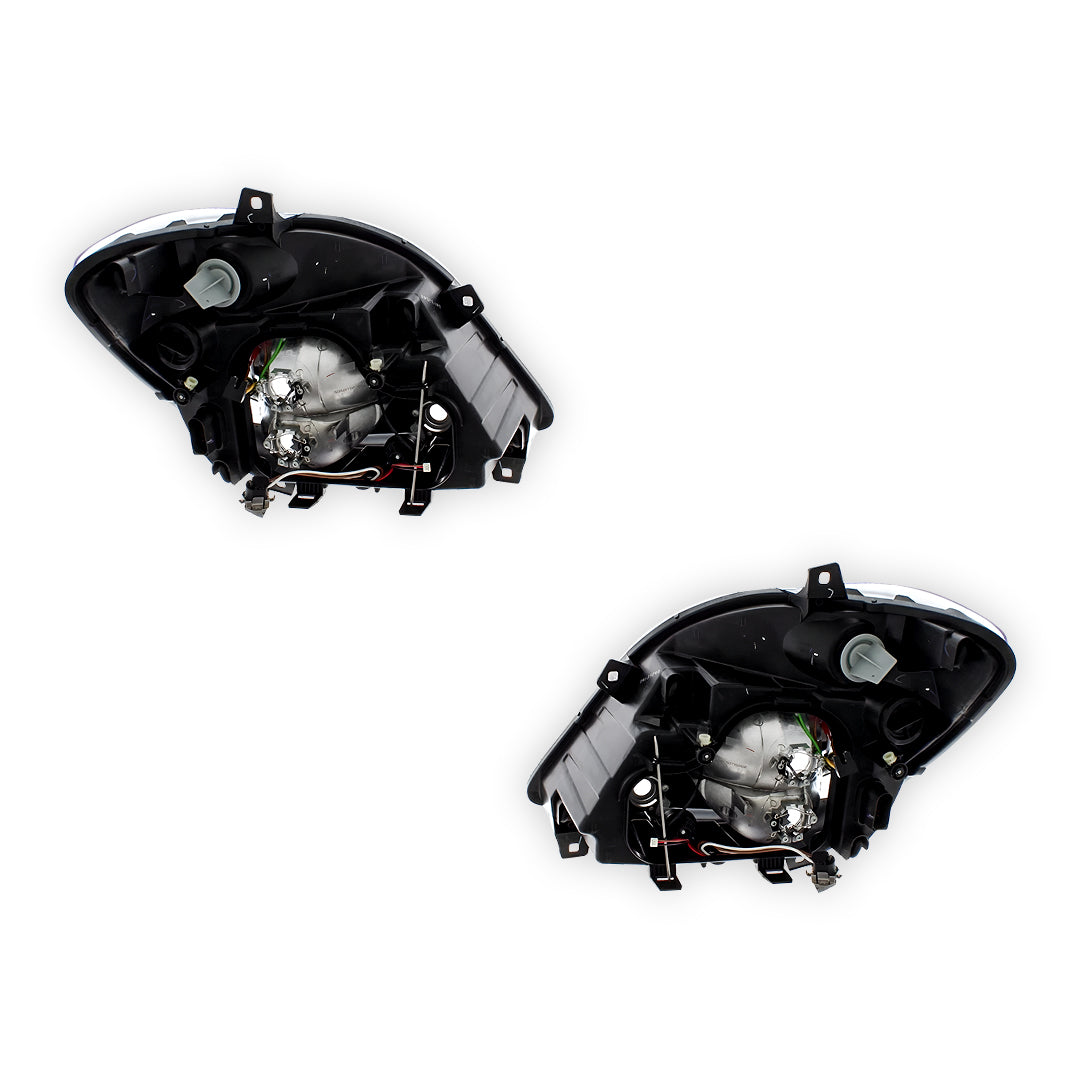 Nissan Navara D23 Black Headlights 2017 - 2022 OEM-Style Aftermarket Left & Right