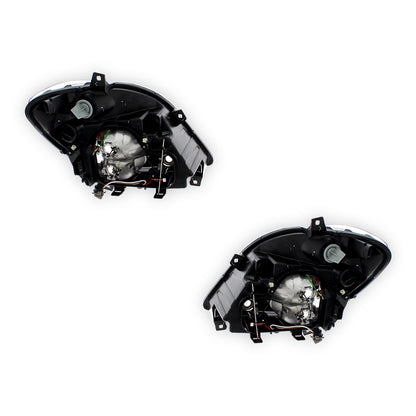 Nissan Navara D23 Black Headlights 2017 - 2022 OEM-Style Aftermarket Left & Right