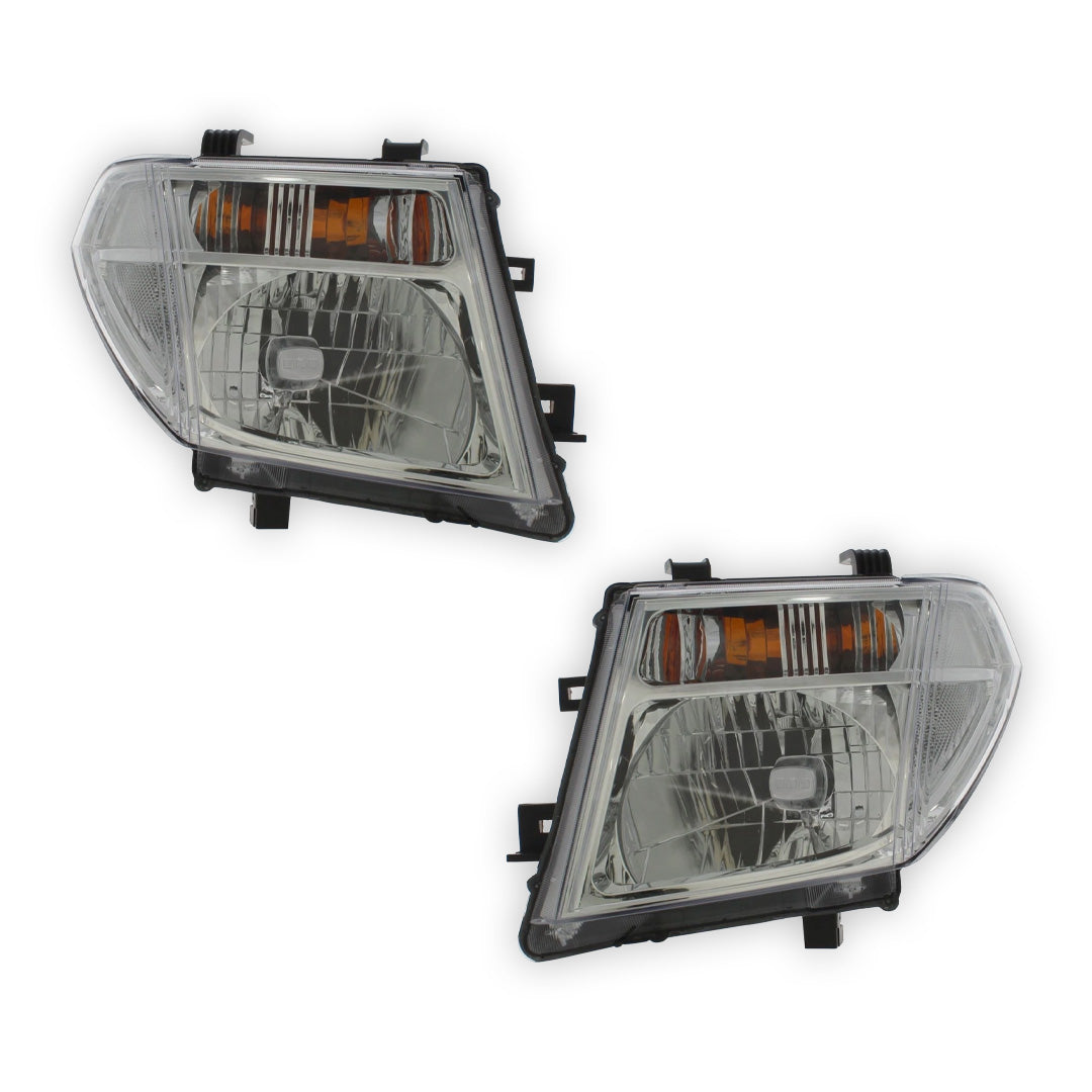 Nissan Pathfinder Chrome Headlights 2005 - 2010 OEM-Style Aftermarket Left & Right