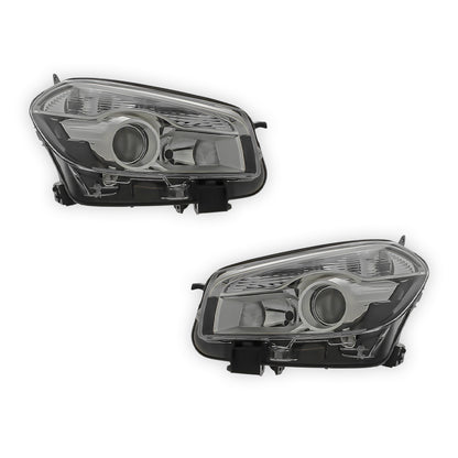 Nissan Qashqai +2 J10 Chrome Headlights 2010 - 2014 OEM-Style Aftermarket Left & Right