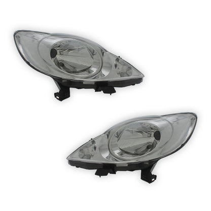 Peugeot 107 Chrome Headlights 2005 - 2012 OEM-Style Aftermarket Left & Right