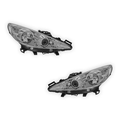 Peugeot 207 Projector Headlights 2006 - 2015 OEM-Style Aftermarket Left & Right