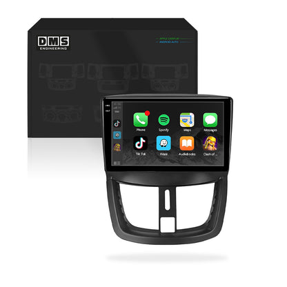 Peugeot 207 (2006 - 2014) 9" Wireless Android 13 Head Unit for Apple CarPlay / Android Auto