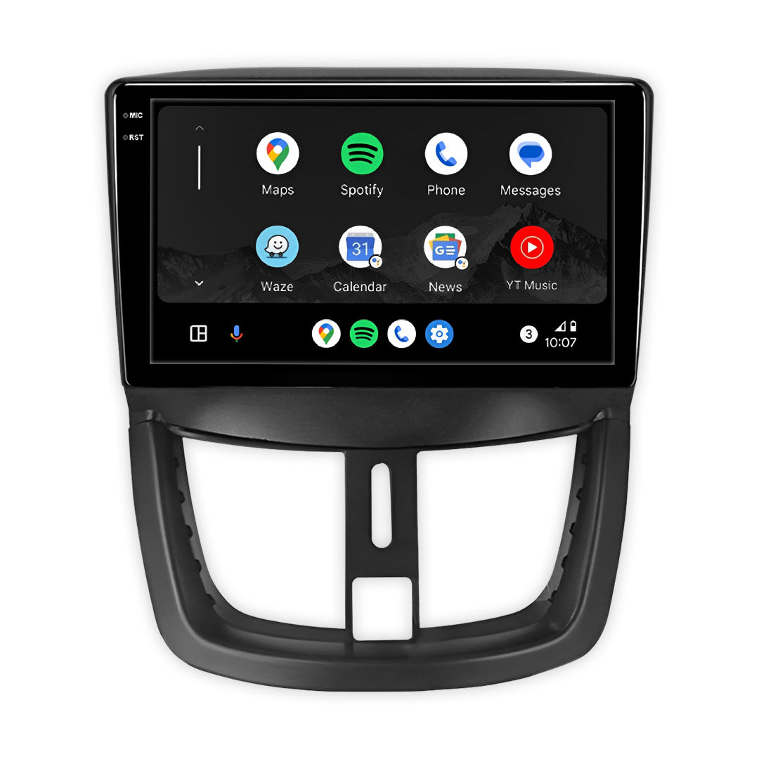 Peugeot 207 (2006 - 2014) 9" Wireless Android 13 Head Unit for Apple CarPlay / Android Auto