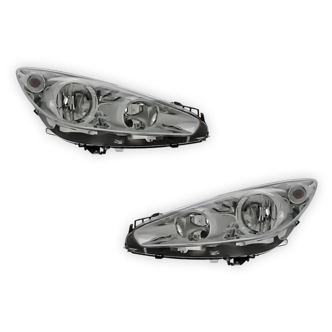Peugeot 308 T3 Chrome Headlights 2011 - 2013 OEM-Style Aftermarket Left & Right