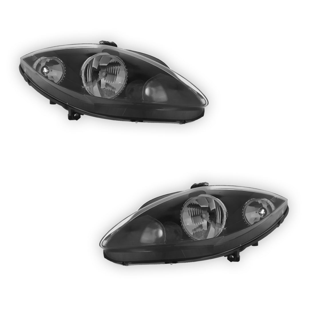 Seat Leon 1P Black Headlights 2005 - 2009 OEM-Style Aftermarket Left & Right