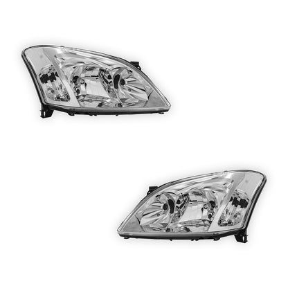Toyota Corolla Chrome Headlights  2002 - 2004 OEM-Style Aftermarket Left & Right