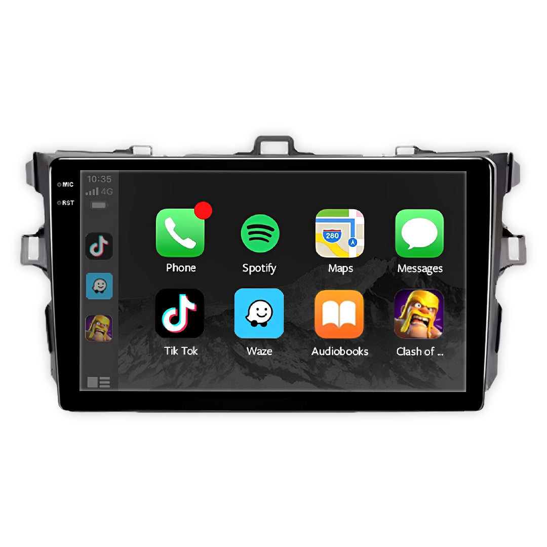 Toyota Corolla E140 / E150 (2007 - 2011) 9" Wireless Android 15 Touchscreen Stereo for Apple CarPlay / Android Auto