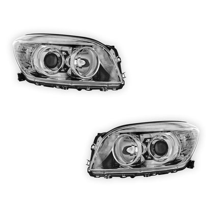 Toyota Rav-4 Chrome Headlights 2006 - 2009 OEM-Style Aftermarket Left & Right
